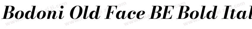 Bodoni Old Face BE Bold Italic Oldstyle Figures字体转换